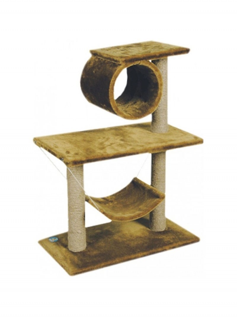Комплекс д/Кош., одн.мех, 2-х этаж. Труба+гамак Зооник (700х400х900)
