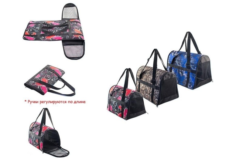 Переноска для животных Camon "Black Wool Pet Bag Elegance", 40 x 20 x 17 см