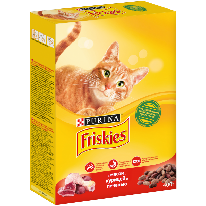 Штрих код friskies для взрослых кошек с говядиной 85 г