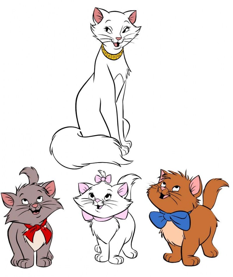 Мультфильм коты Аристократы котята