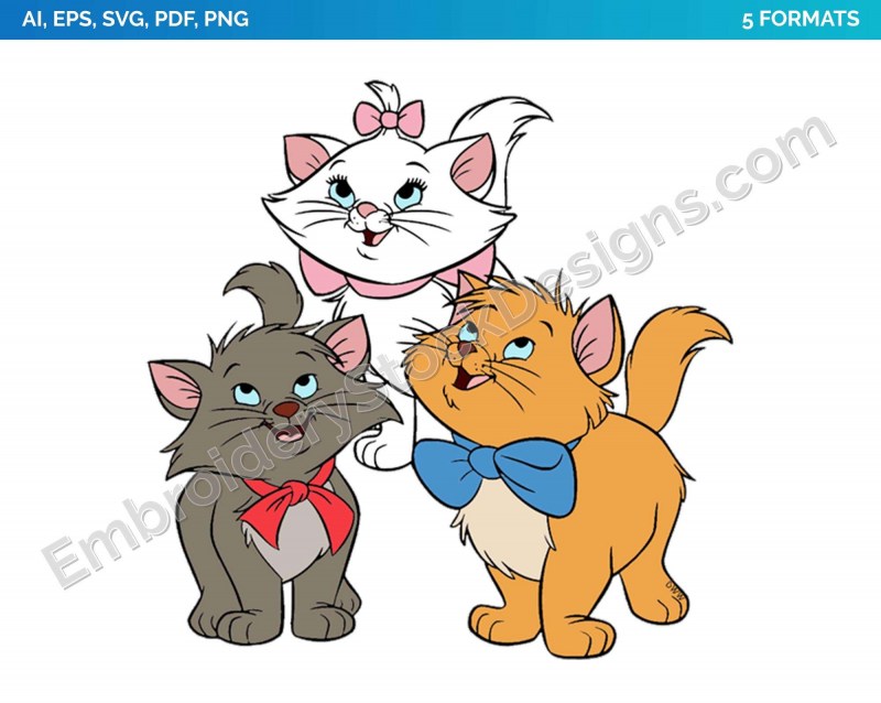 Кошка с котятами на прозрачном фоне