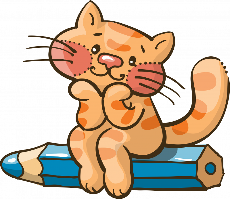 Клипарт котики на прозрачном фоне