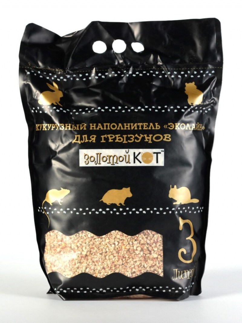 Наполнитель золотой кот кукурузный 6 л