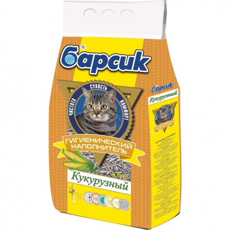 Барсик наполнитель кукурузный 4,54л