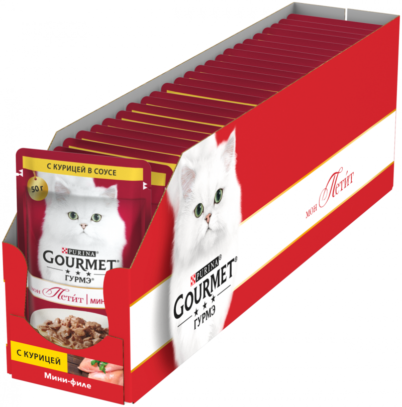 Корм для кошек Gourmet Перл соус де-Люкс с говядиной 85 г