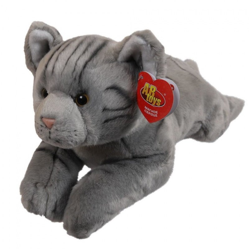 Мягкая игрушка кошка серая