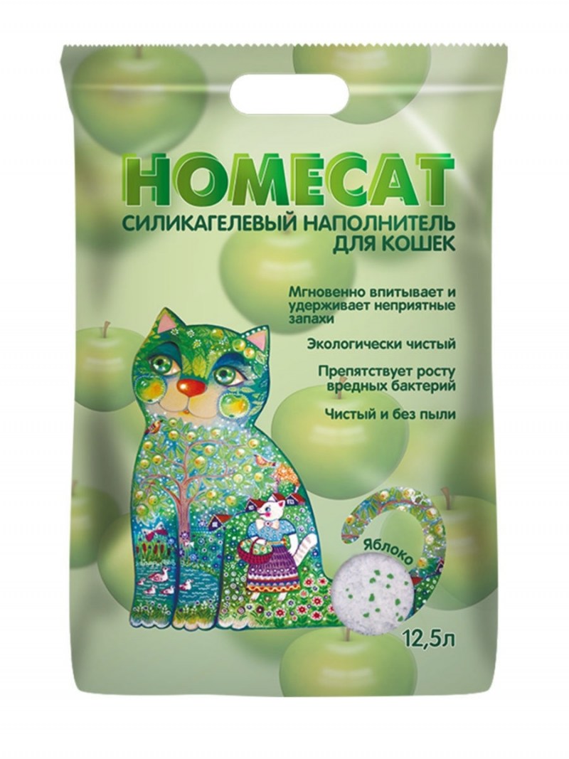 Силикагелевый наполнитель для кошек Homecat