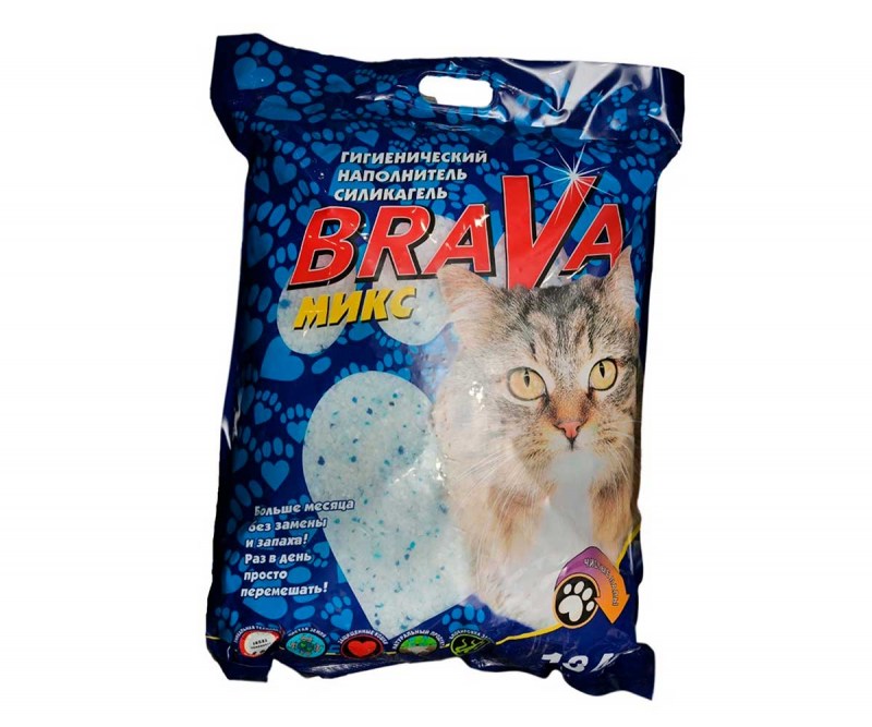 Наполнитель Brava микс силикагелевый для кошек