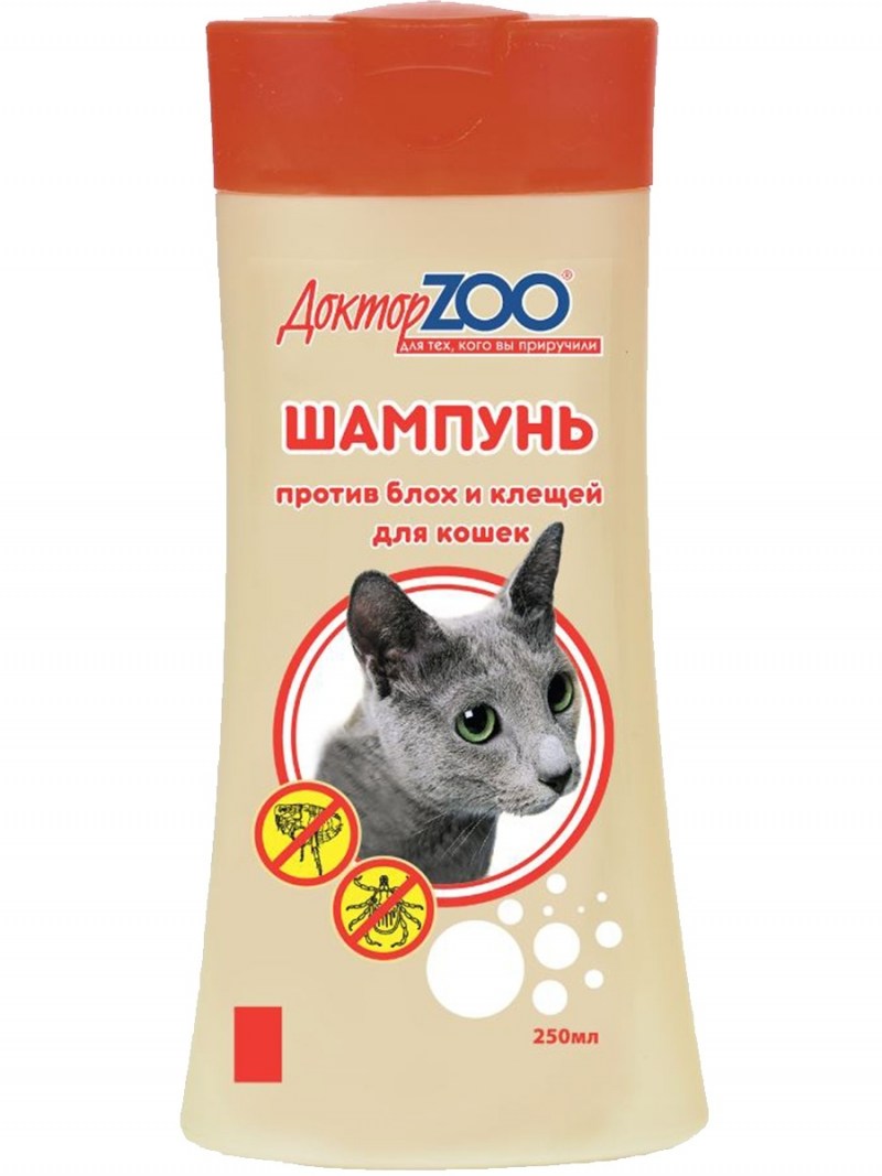 Шампунь от клещей/блох для котят 250мл доктор Zoo, zr0620