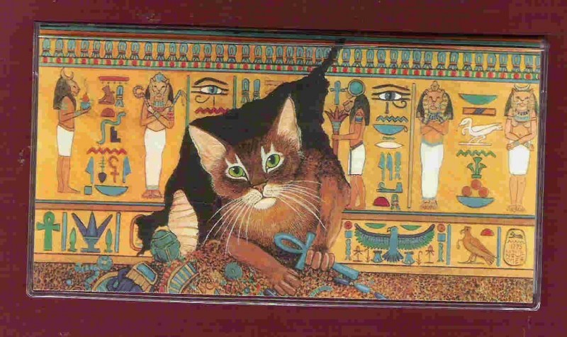 Египетские фрески коты абиссинцы