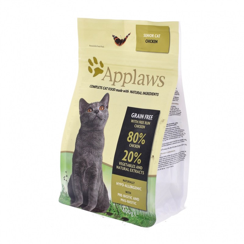 Беззерновой корм Applaws Senior для пожилых кошек "курица/овощи: 80/20%" 400г