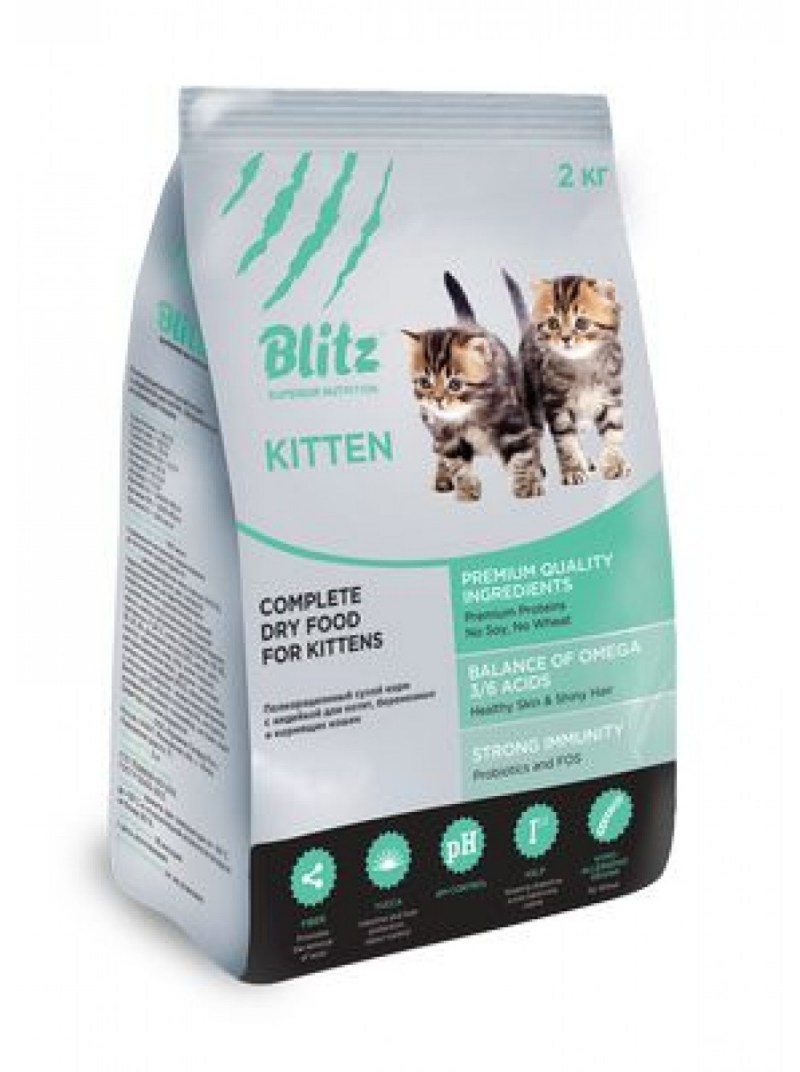 Корм для кошек Blitz (2 кг) Adult Cat Sterilised Dry