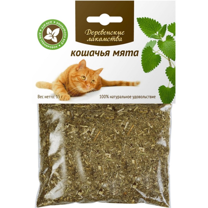 Деревенские лакомства для кошек Кошачья мята 15г.