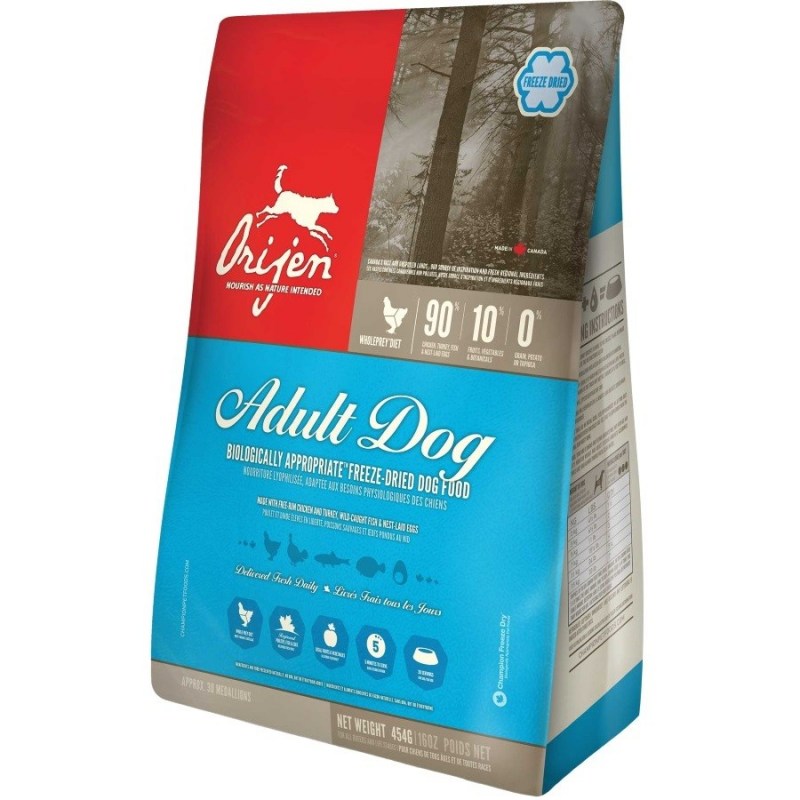 Orijen Adult Dog сублимированный корм 0,45 кг