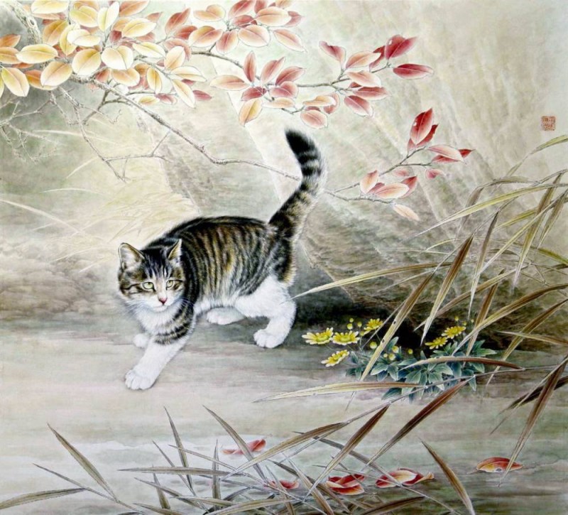 Кошки художника Сюй Синьци