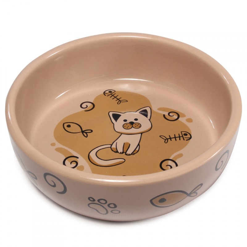 Триол- миска керамическая "кошечка", 0,35л