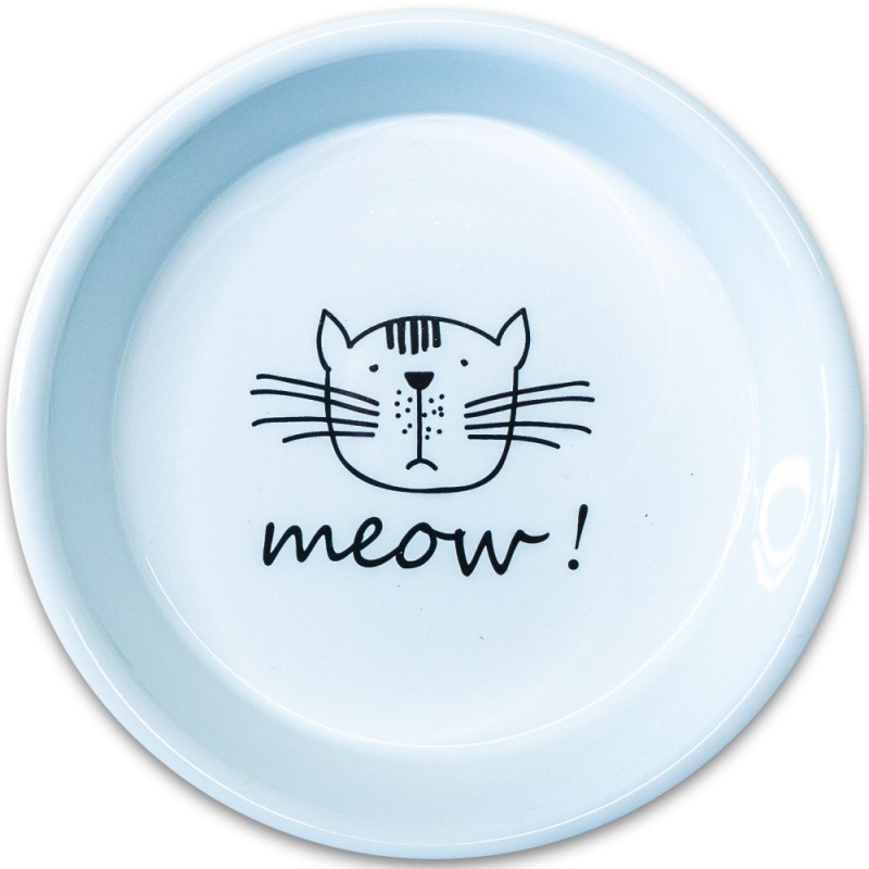 КЕРАМИКАРТ миска керамическая для кошек Meow! 200 Мл, сиреневая