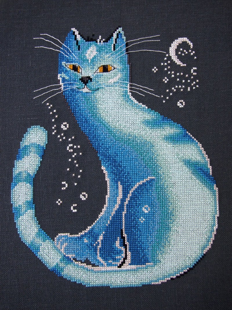Кошка на фоне Луны