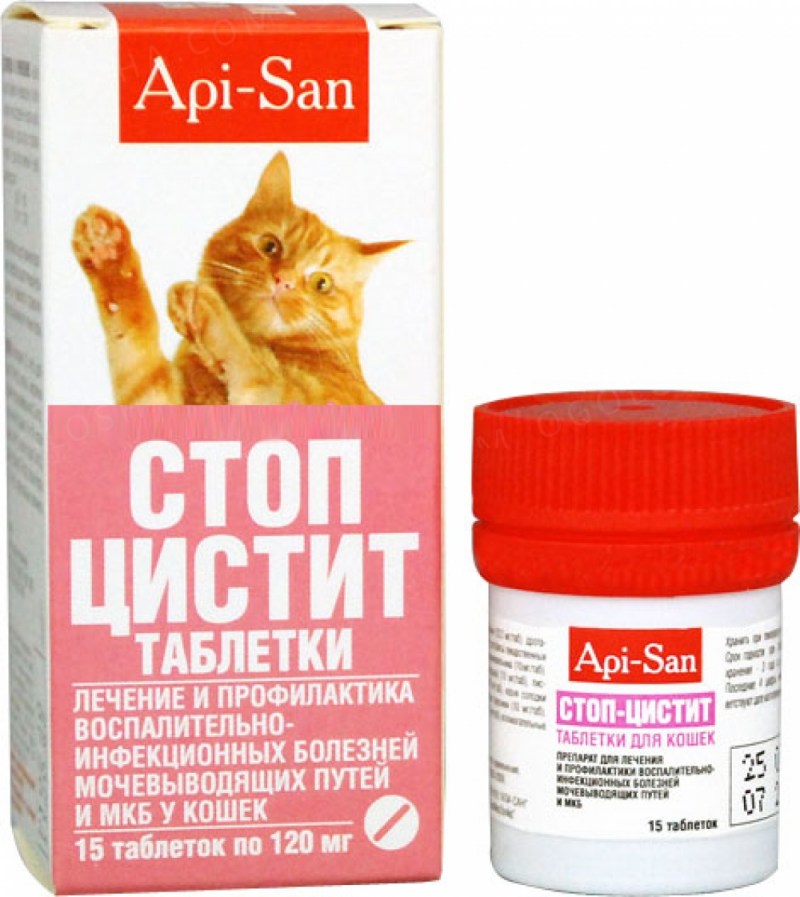 Стоп-цистит таблетки д/кошек, 15 таб (10 уп/бокс)