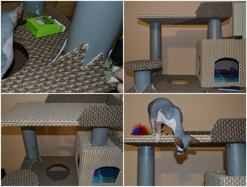 Домик для кошки из табуретки
