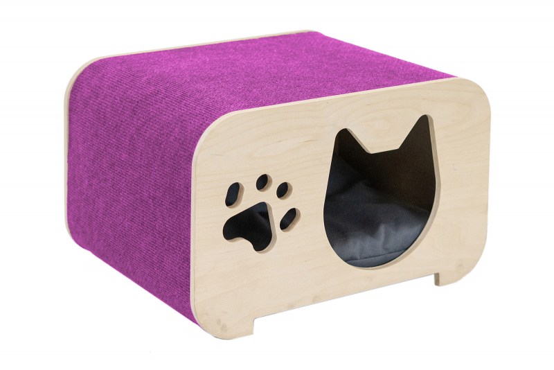 Petshopru когтеточки домик-когтеточка "балу", серый