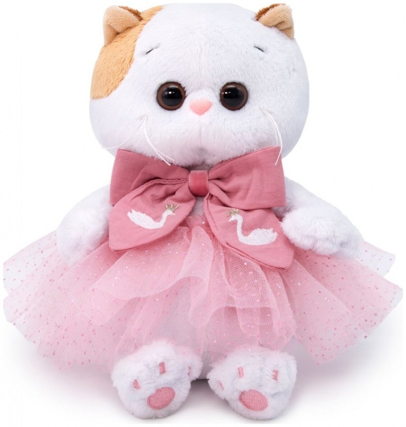 Мягкая игрушка Basik&co кошка ли-ли Baby в юбке с блестками 20 см