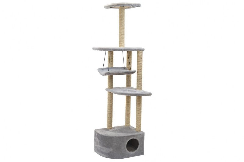Комплекс д/Кош., одн.мех, 2-х этаж. Труба+гамак Зооник (700х400х900)