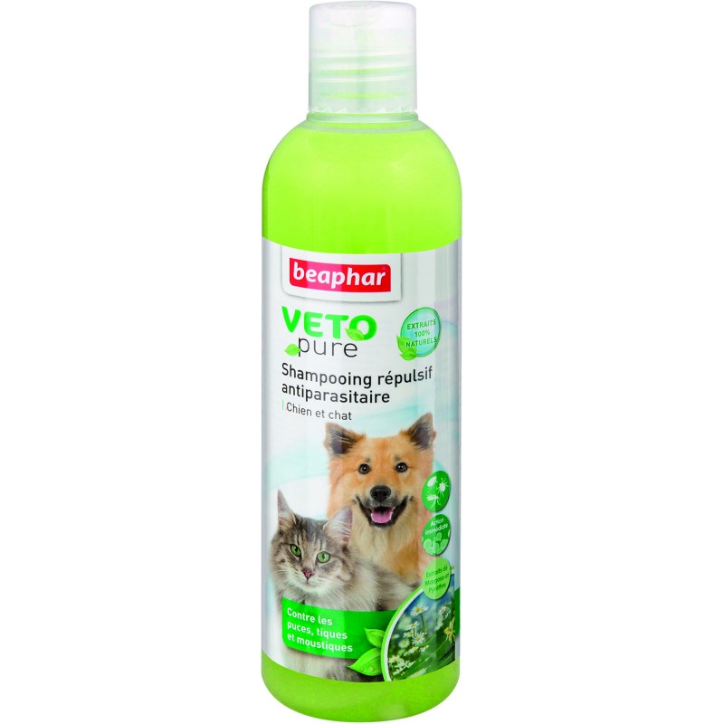 Beaphar шампунь от блох и клещей veto Pure для кошек и собак от 3 мес