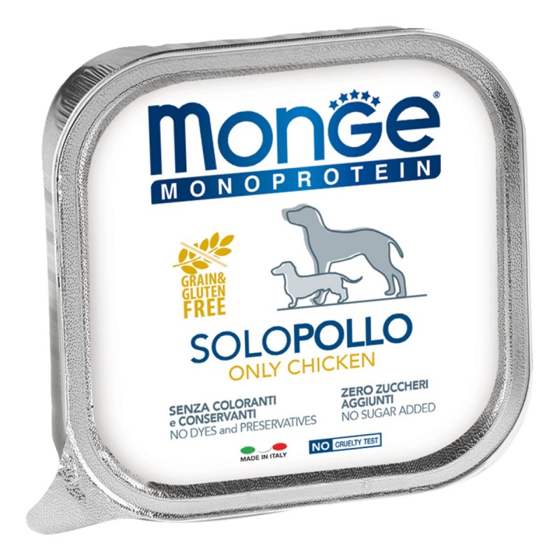 Влажный корм для собак Monge Monoproteico solo паштет из тунца