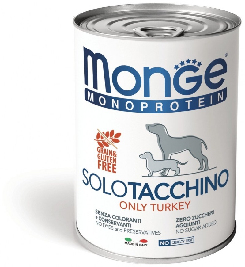 Monge Dog Monoprotein solo консервы для собак паштет из утки 400г