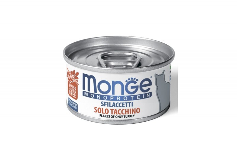 Monge Cat Monoprotein мясные хлопья для кошек из курицы с горошком 80г