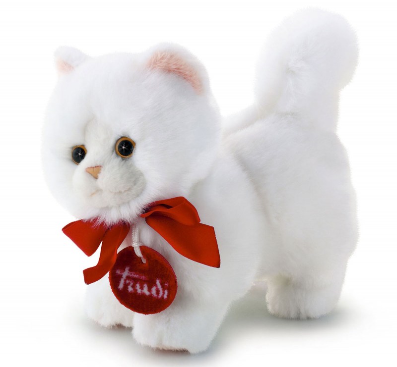 Мягкая игрушка Trudi кошка белая 15 см