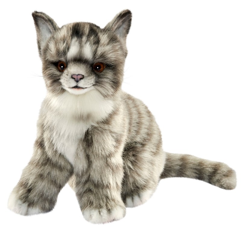 Hansa котенок серый, 19 см