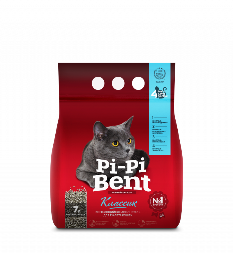 Наполнитель "Pi-Pi-bent" комкующийся 5кг