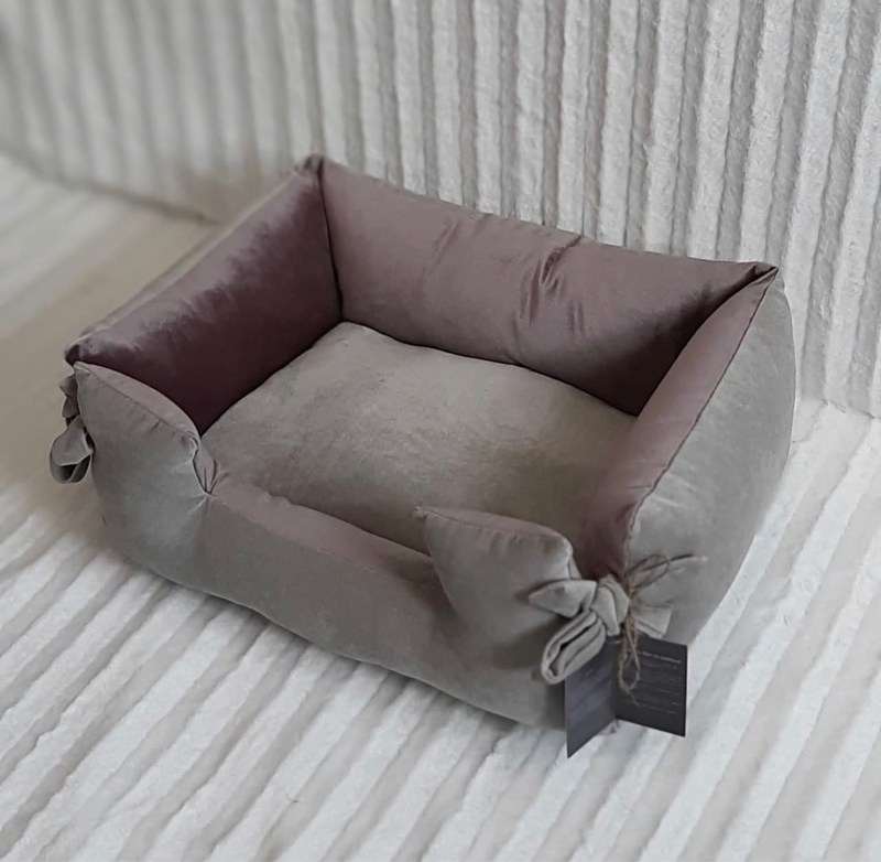 Лежанка для собак "Velure sense Grey" m Myakish