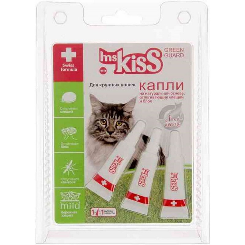 MS.Kiss капли от блох и клещей инсектоакарицидные для кошек и котят