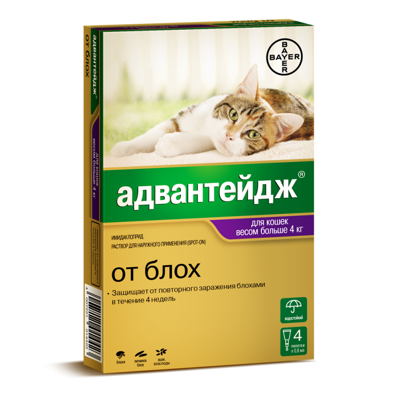 Адвантейдж для кошек более 4 кг