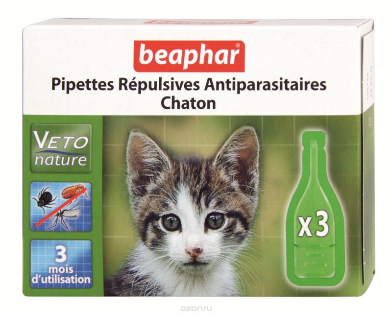 Beaphar капли от блох и клещей veto Pure для кошек