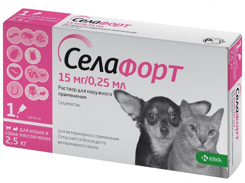 Селафорт (1пип*120мг/1мл) 10,1-20кг капли на холку для собак
