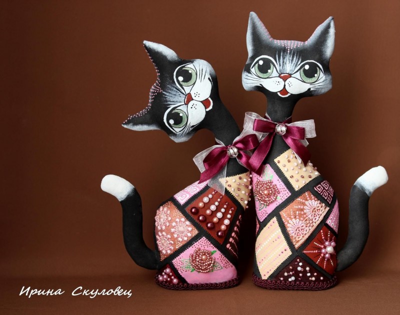 Текстильные кошки Ирины Скуловец