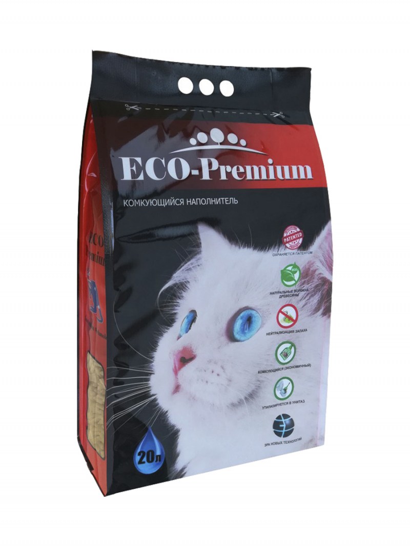 Eco-Premium наполнитель комкующийся Green 20 л.
