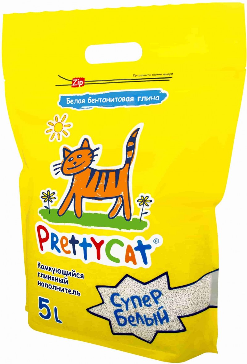 Pretty Cat супер белый наполнитель комкующийся с ароматом ванили 2 кг