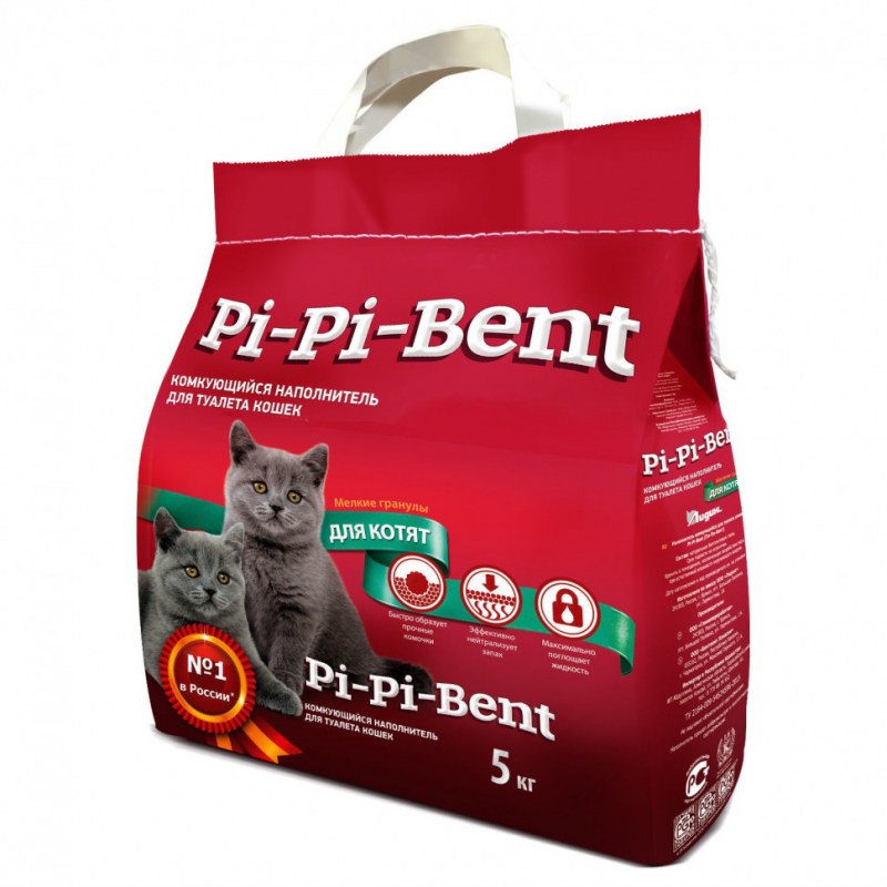 Наполнитель "Pi-Pi-bent" комкующийся 5кг