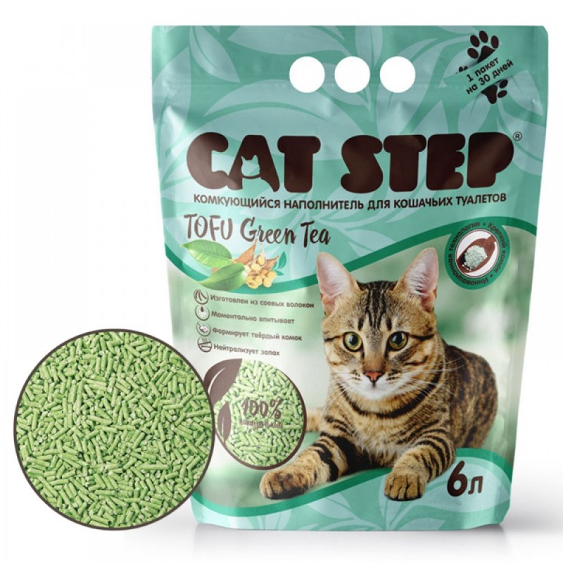 Комкующийся наполнитель Cat Step Tofu Original растительный 12 л