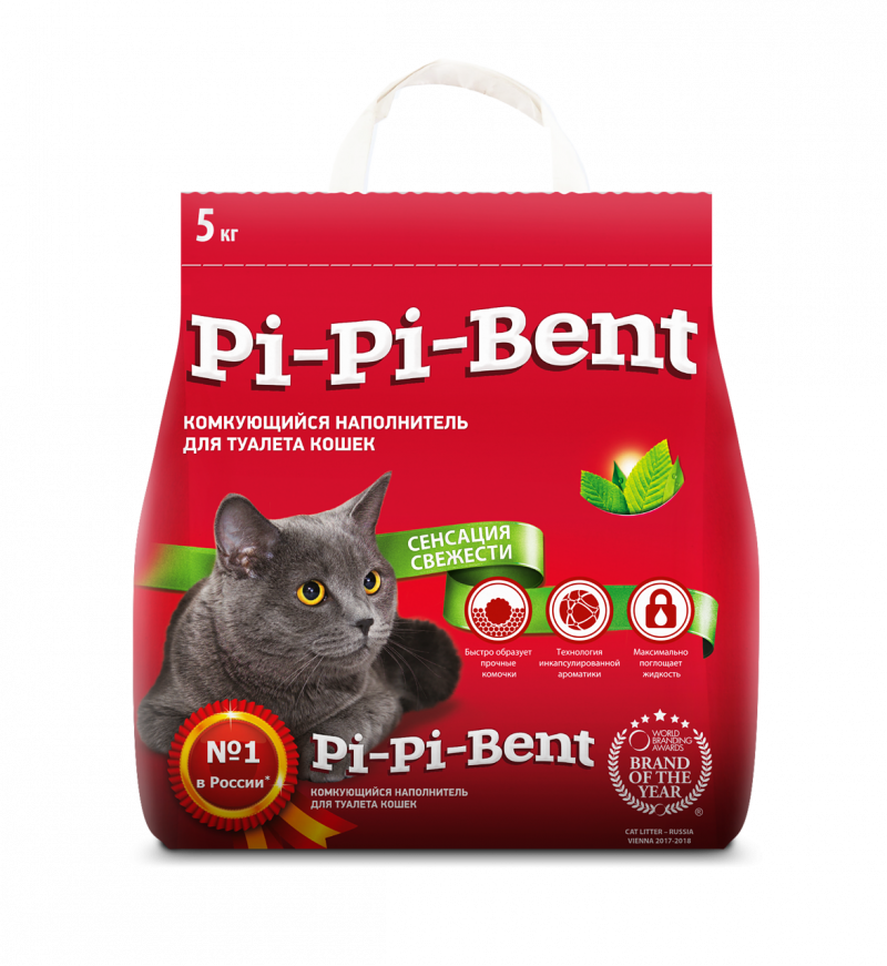 Комкующийся наполнитель Pi-Pi-bent Классик 15 кг