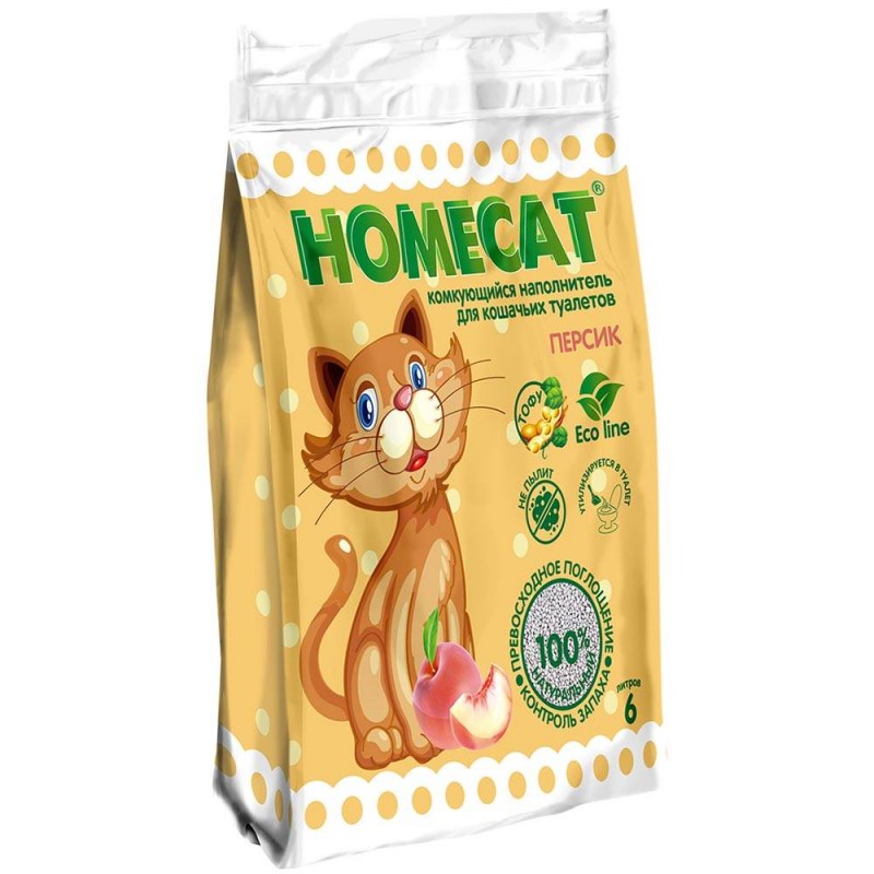 Homecat наполнитель комкующийся