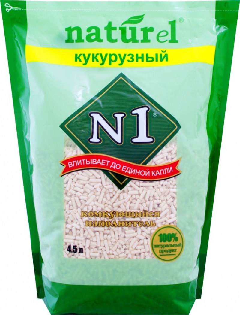 N1 naturel кошачий наполнитель"кукурузный"