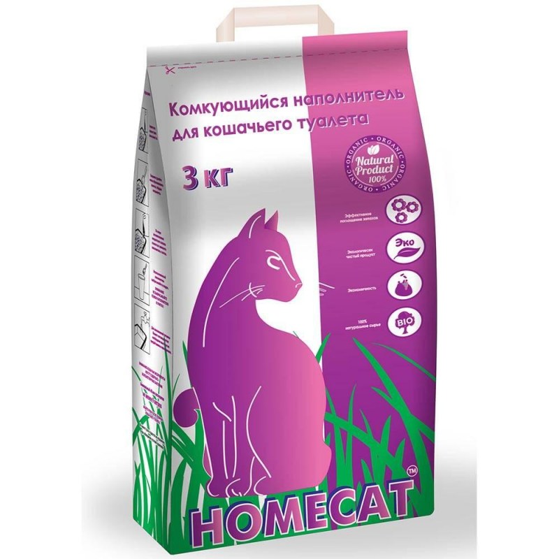 Наполнитель для кошачьего Homecat