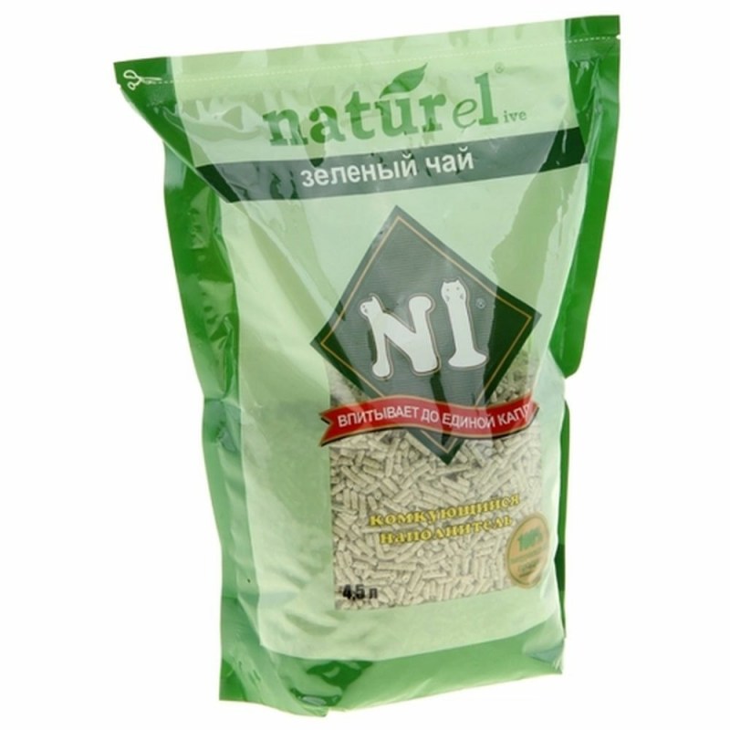 Наполнитель №1 naturel зеленый чай (4,5л) комкующий