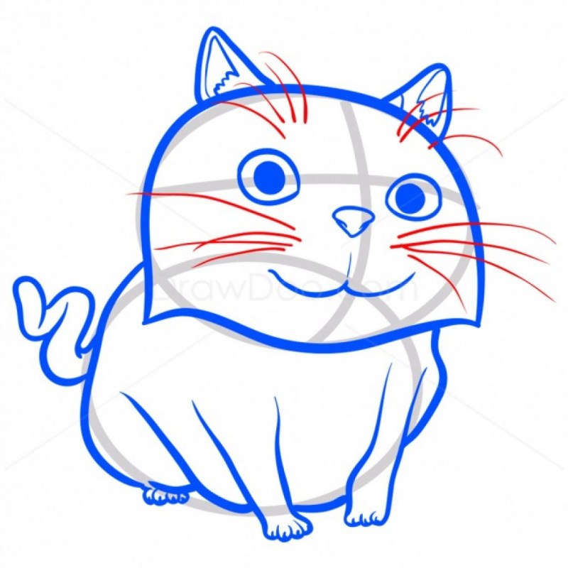 Мультяшные коты карандашом